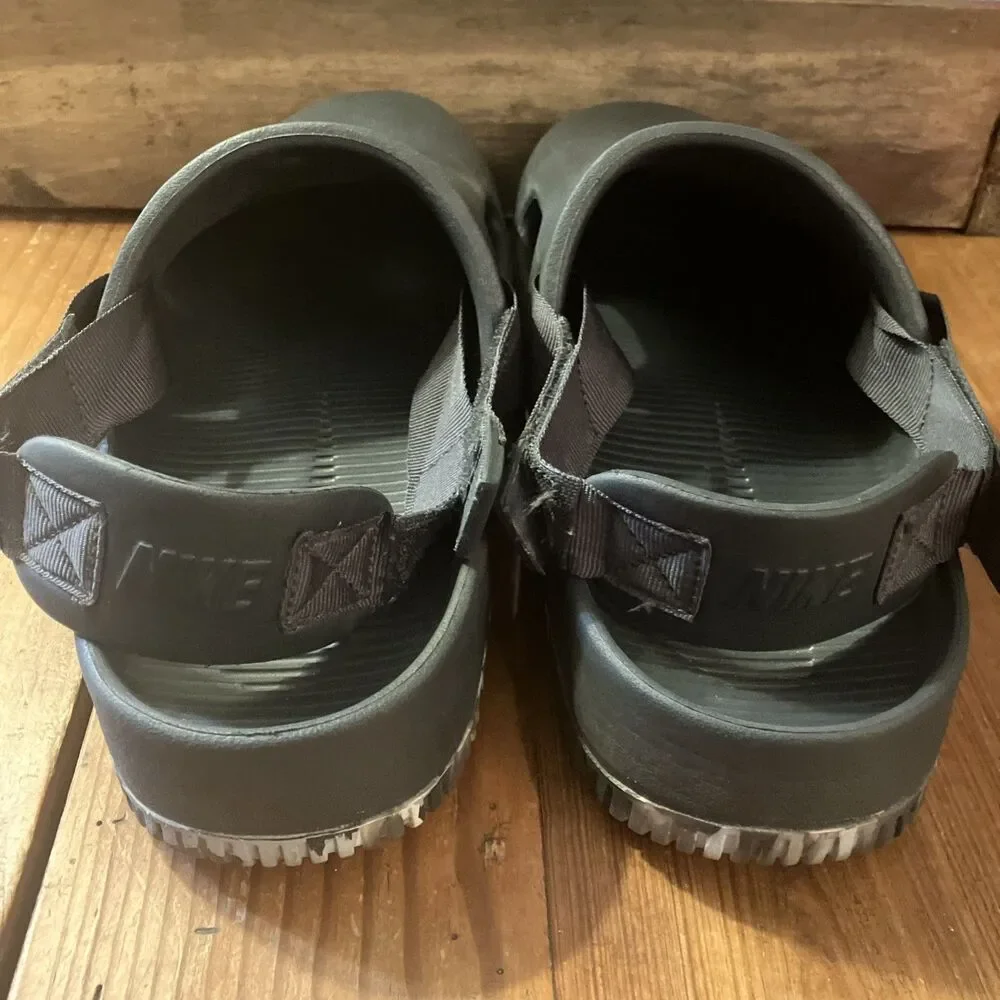 Nike Calm Mules Men’s Black Slip On Sandals Clogs Sz 12 Charcoal Anthracite